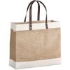 Picture of Okiyo Reza Jute & Cotton Tote with Leather Handles